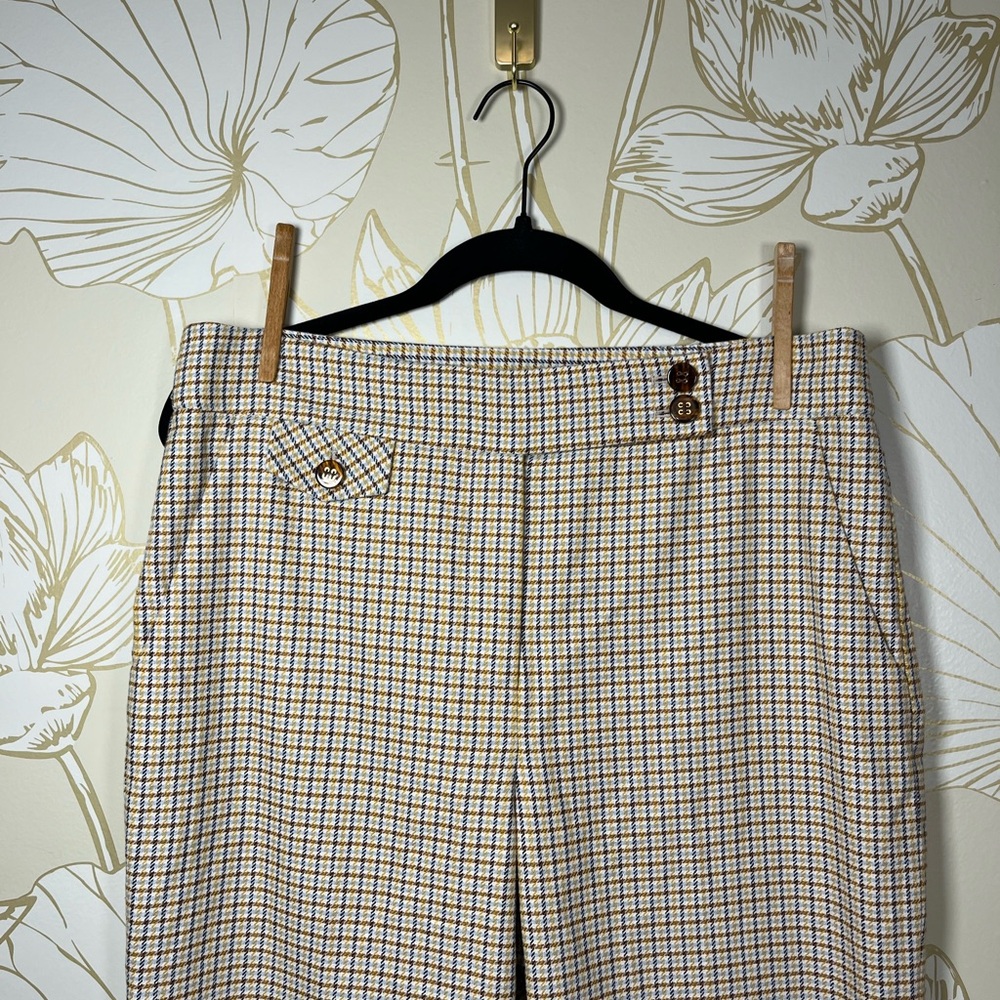 Veronica Beard Reno Plaid Cropped Pants - size 10 - Picture 7 of 8